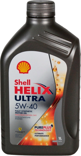 روغن موتور +SHELL 5W40 SN پلاستیکی 1 لیتری